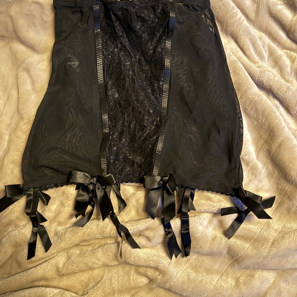 Widow Black Lace Slip Skirt
